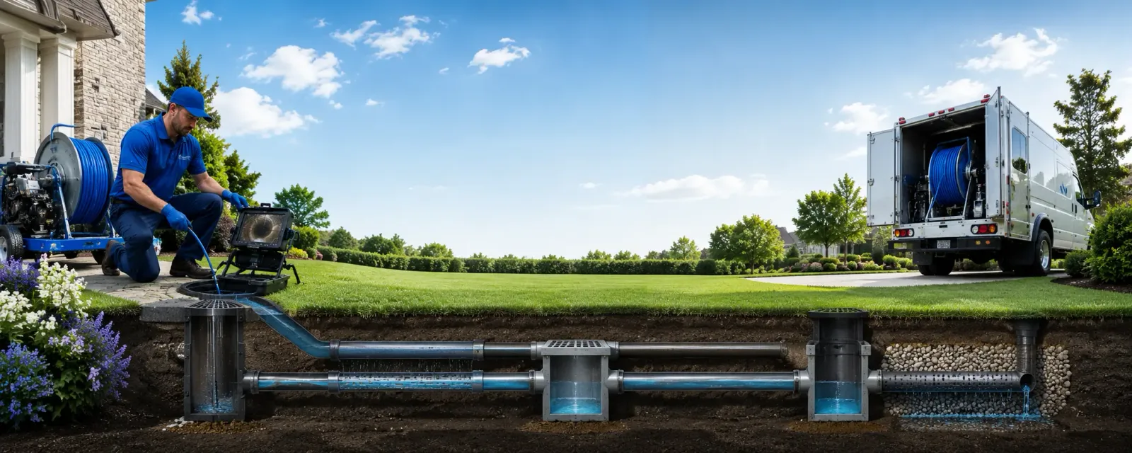 Outdoor drain cleaning information for Agua Dulce, TX